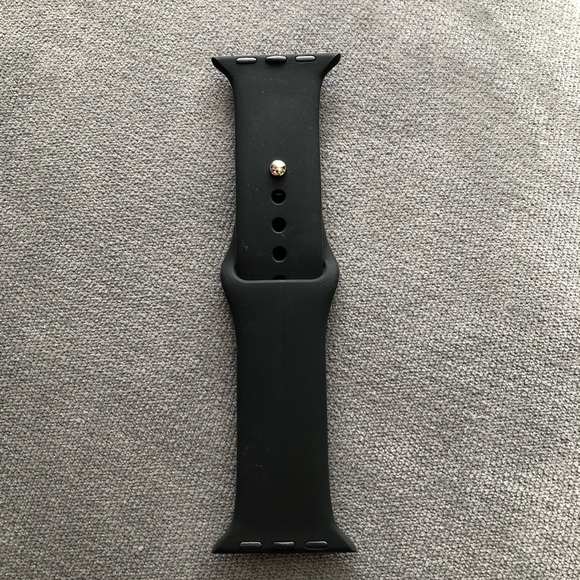 APPLE WATCH BLACK BAND, SILICONE CLASSIC - Picture 2 of 5
